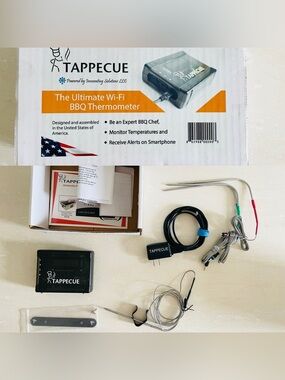 Tappecue Ultimate Wi-Fi BBQ Meat Smoker Thermometer Barbecue Temperature Control